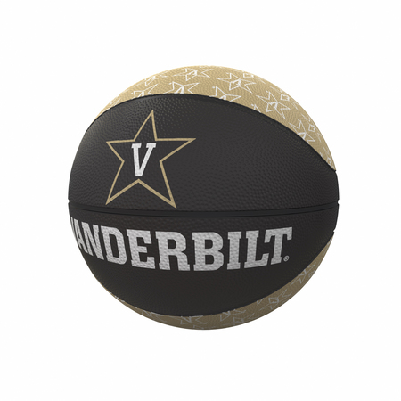 LOGO BRANDS Vanderbilt Repeating Logo Mini-Size Rubber Basketball 232-91MR-1